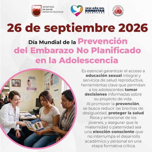 DÍA MUNDIAL DE LA PREVENCIÓN DE EMBARAZO NO PLANIFICADO EN LA ADOLESCENCIA